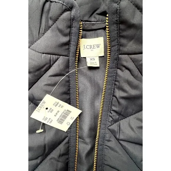 NWT J. CREW Quilted Puffer Full Zip Vest Equestrian Riding Pockets Size XS - Picture 4 of 4